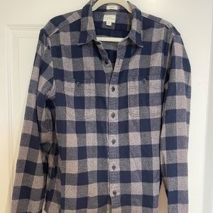 Patch Pocket Plaid Flannel J.Crew Men's Button Up - Size XL